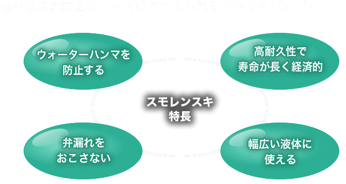 様々な逆流防止のニーズにこたえられるチャッキバルブ